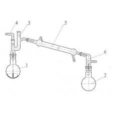 Прибор для перегонки высококипящих жидкостей под вакуумом (250 мл)