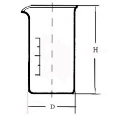 стакан высокий В-1-250 с делением