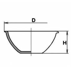 Чашка выпарная, 145*55, плоскодонная