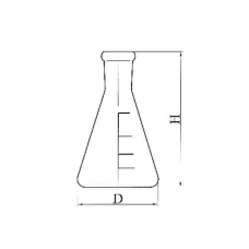 колба коническая КН-1-250-24/29 с делением