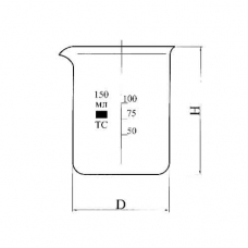 стакан низкий Н-1-250 без делений